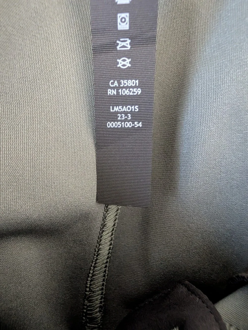 Lululemon Athletic Men's Green Stretch Chinos 35 Warpstene LM5AO1S